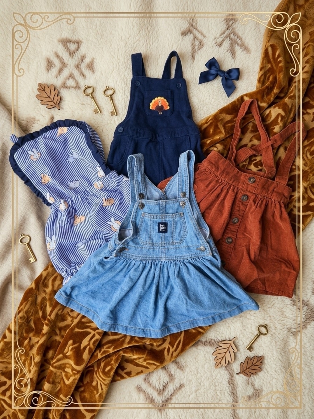 Bundle Carter's Baby B'gosh Cat & Jack Baby Girl Jumper Romper 12M 18M 2T